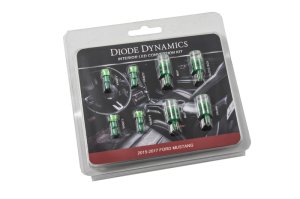 Ford Mustang Interior LED Conversion Kit - Diode Dynamics - Stage 1 - Green - `15-`17